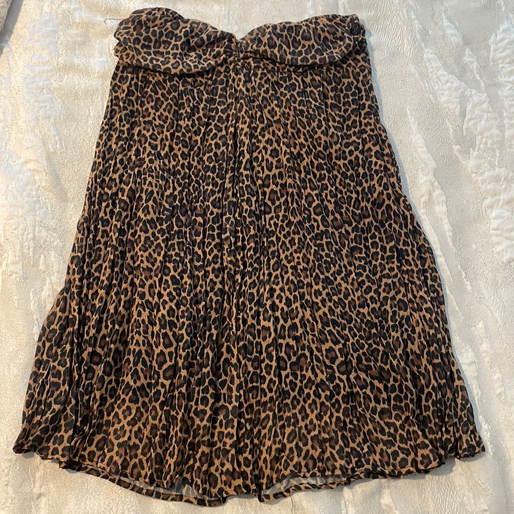 Fire Los Angeles strapless leopard print dress. Size medium